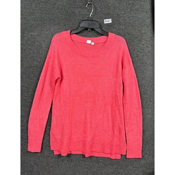GAP Wool Blend Knit Tunic Sweater Womens Size S Primrose Pink Crew Neck - Picture 1 of 8
